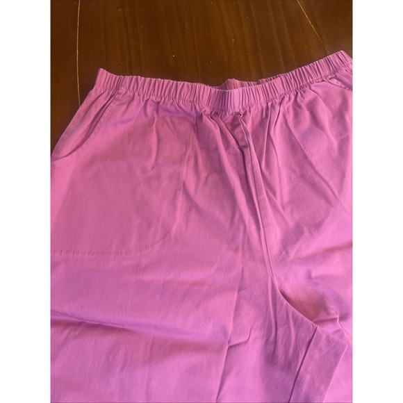 D&Co Pants Womens Size 2X Elastic Waist Straight Leg Purple - Picture 3 of 5